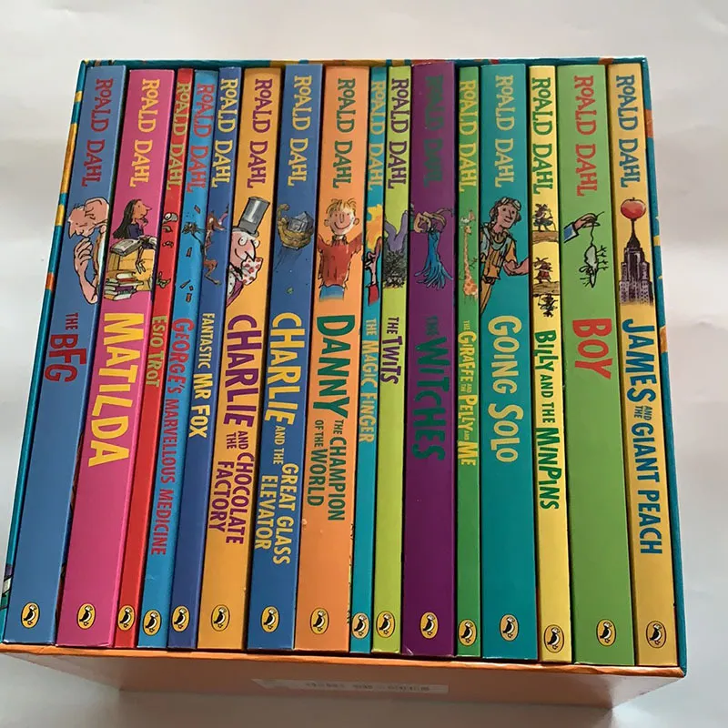 16 Books Roald Dahl Collects Children′s Literature Novels and Story Books for Children′s Early Education in Learning English