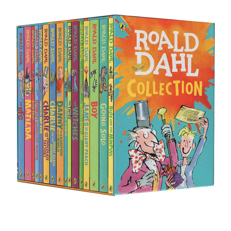 16 Books Roald Dahl Collects Children′s Literature Novels and Story Books for Children′s Early Education in Learning English