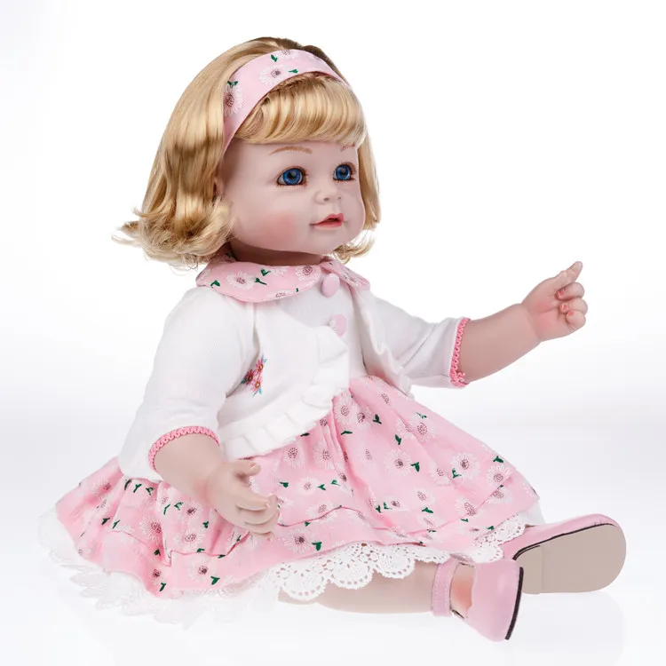 20 Inch Reborn Baby Doll 50 Cm Silicone Soft Lifelike Newborn Girl Doll Adorable Princess Dolls for Kids Toy