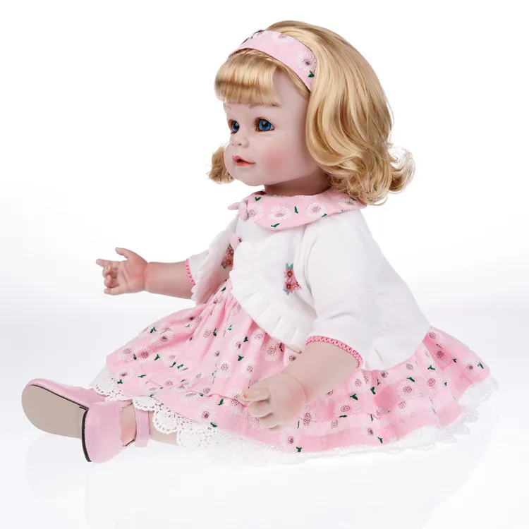 20 Inch Reborn Baby Doll 50 Cm Silicone Soft Lifelike Newborn Girl Doll Adorable Princess Dolls for Kids Toy