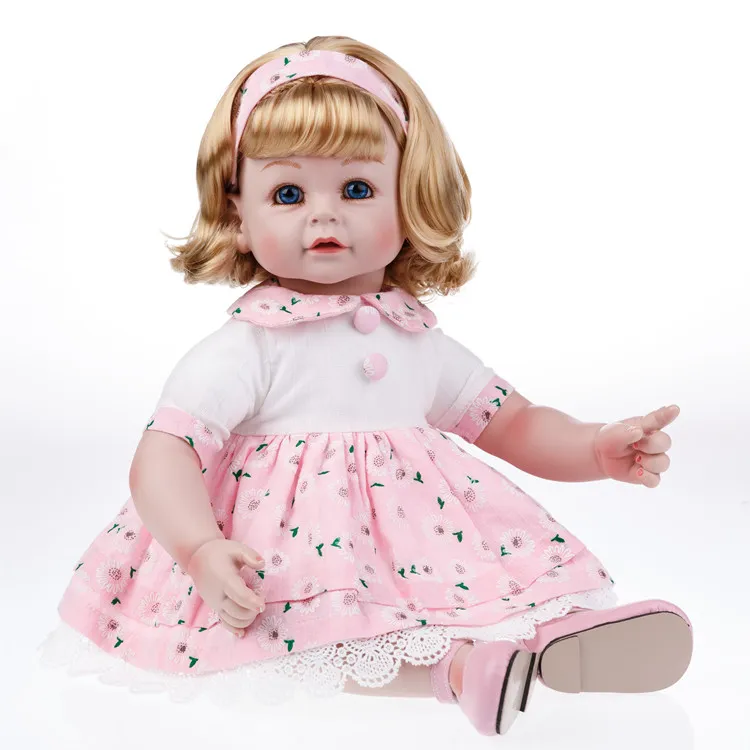 20 Inch Reborn Baby Doll 50 Cm Silicone Soft Lifelike Newborn Girl Doll Adorable Princess Dolls for Kids Toy
