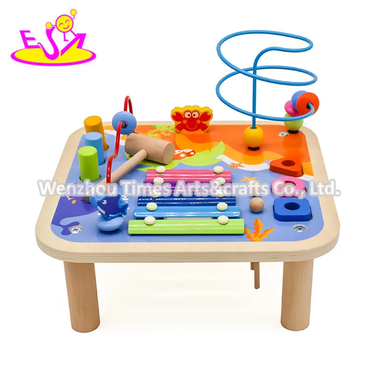 2020 New Arrival Educational Wooden Activity Table for Baby W12D196