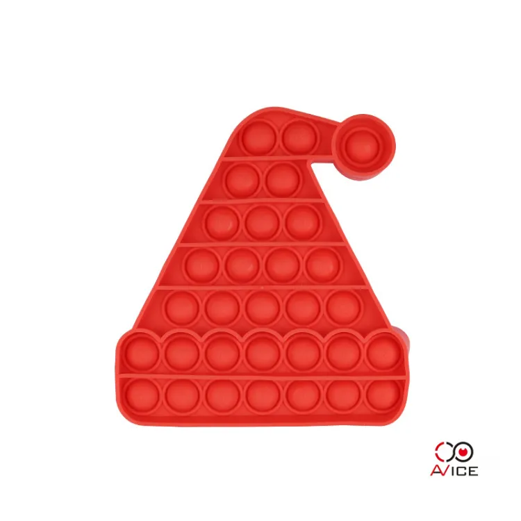 2021 New Style Silicone Toy Autism Special Needs Stress Reliever and Education Toys Red Hat Shape Fidget