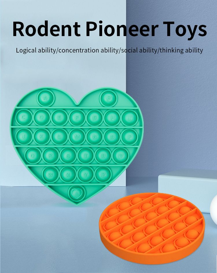 2021amazon Hot Selling Push Pop Bubbles Squeeze Sensory Toy Educational Toys Rodent Pioneer Fidget Toys