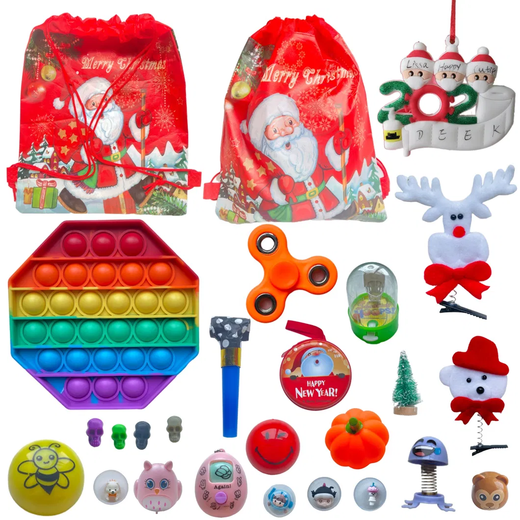25 Pack Push Pop Christmas Pop Its Fidget Toys Box Set Packing Kids Gift Calendar Sets