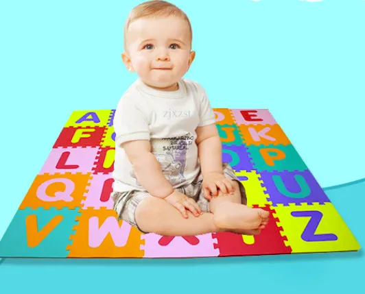 36PCS/Set Large Alphabet Numbers EVA Floor Mat Baby Room Jigsaw ABC Foam Puzzle Mat Exported to Us Amazon Warehouse