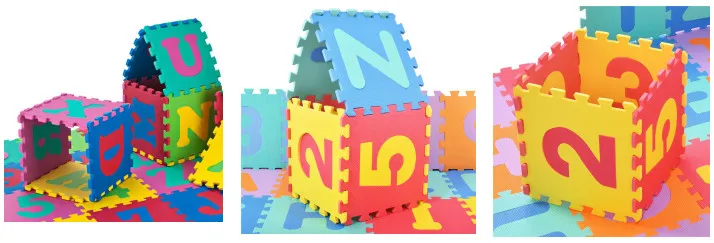 36PCS/Set Large Alphabet Numbers EVA Floor Mat Baby Room Jigsaw ABC Foam Puzzle Mat Exported to Us Amazon Warehouse