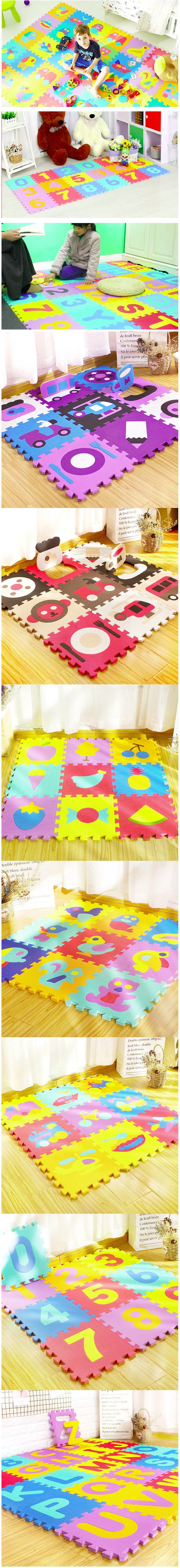 36PCS/Set Large Alphabet Numbers EVA Floor Mat Baby Room Jigsaw ABC Foam Puzzle Mat Exported to Us Amazon Warehouse