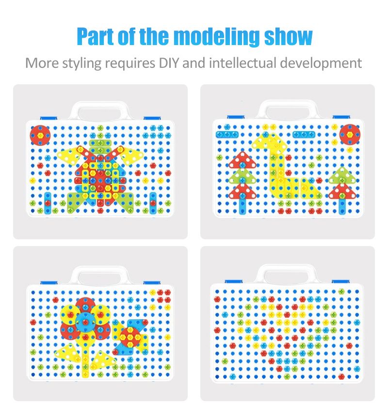 3D Creative Mosaic Puzzle Toys for Children Building Bricks Toys Educational Toy