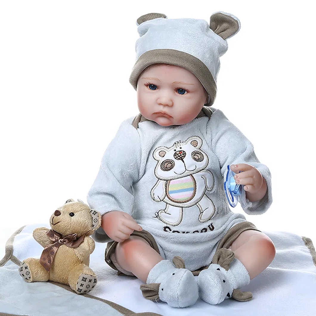 40cm Reborn Baby Preemie Doll Lifelike Little Boy Baby in Blanket Hand Rooted Hair High Quality Doll Collectibles