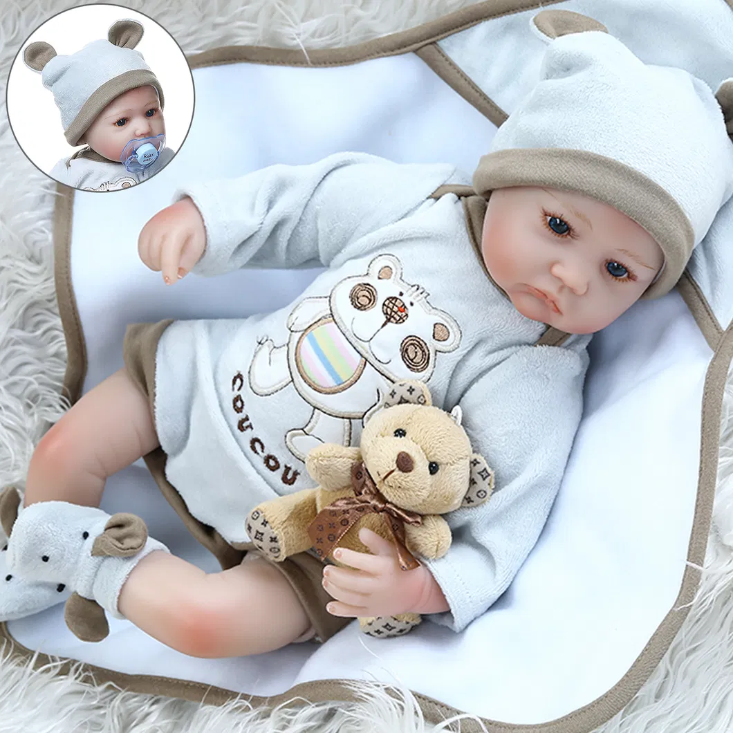40cm Reborn Baby Preemie Doll Lifelike Little Boy Baby in Blanket Hand Rooted Hair High Quality Doll Collectibles