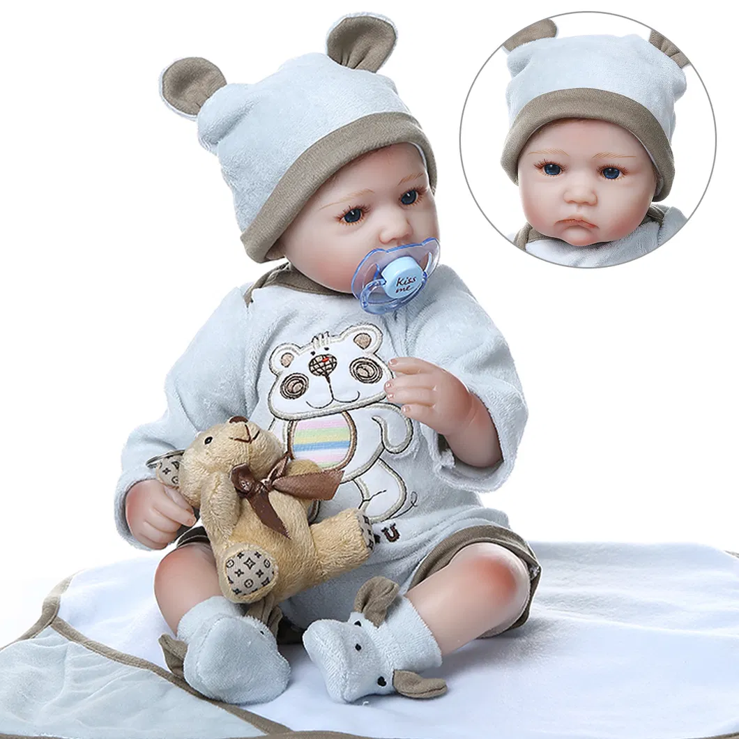 40cm Reborn Baby Preemie Doll Lifelike Little Boy Baby in Blanket Hand Rooted Hair High Quality Doll Collectibles