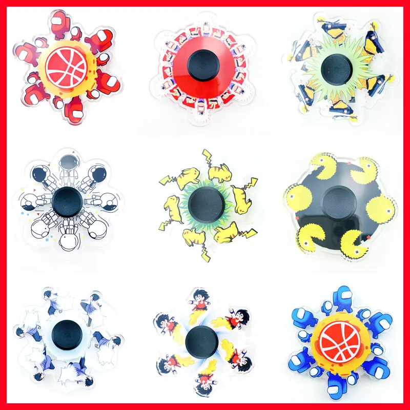 6 or 8 Leaves Pressure Release Novelty Design Fidget Spinner Finger Hand Toy Gyro