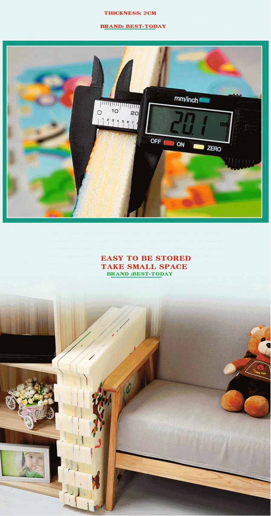 6 PCS XPE Kids Foam Play Alphabet ABC Plus Numbers Puzzle Mat for Children Education