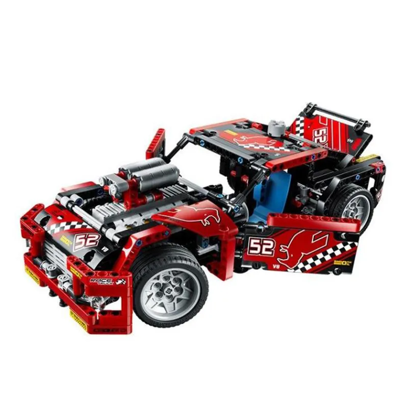 608PCS Race Truck Car 2 in 1 Transformable Firefighting Truck Model Legoings Building Block Sets Toys