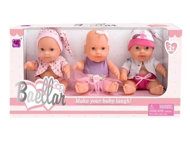 9 Inch Baby Doll Set Plastic Dolls Toy