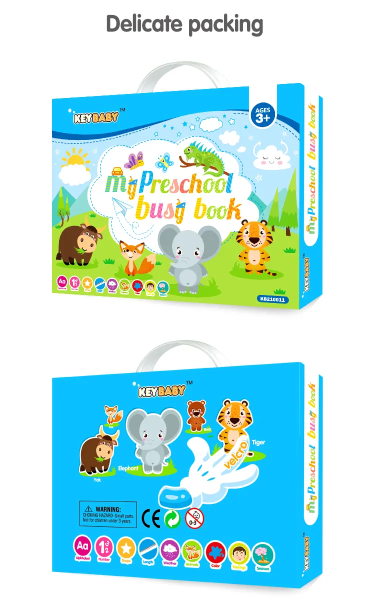 Amazon Baby Touch and Feel Board Books Sensory Children Educational Toys Activity Learning Quiet Busy Book for Kids Storybook