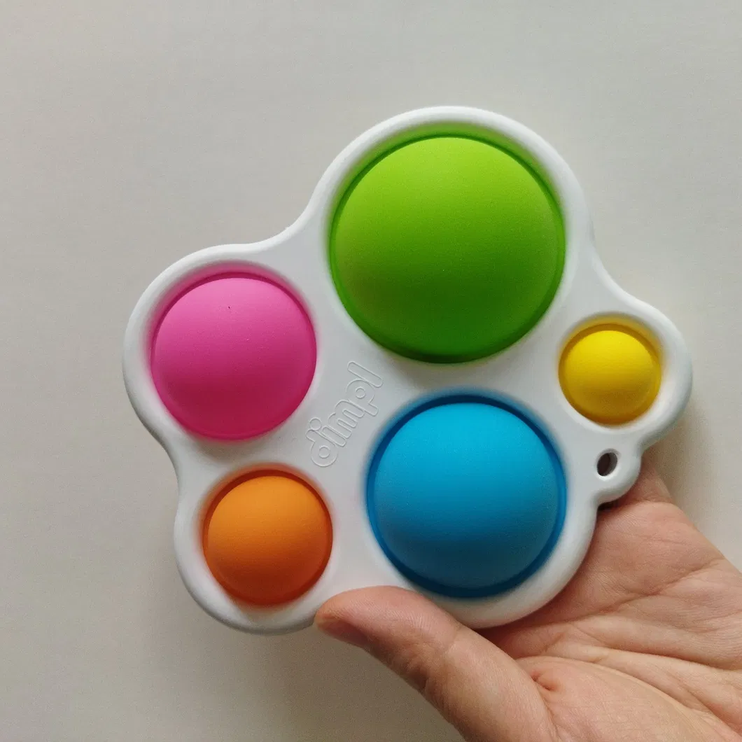 Amazon Hot Selling Colorful Flower Simple Dimple Fidget Toys Early Learning Toys Gifts Fat Brain Baby Grasping Practice Board Pop It