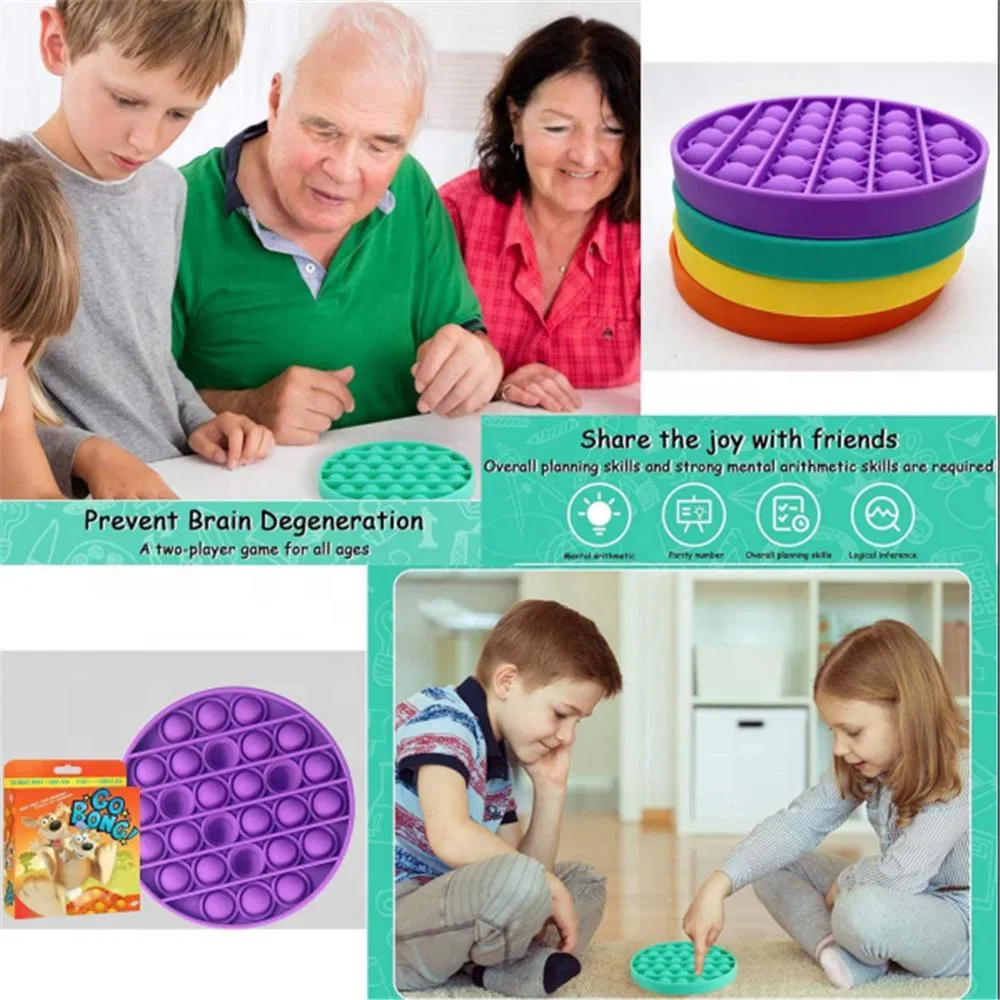 Autism Special Sensory Toy Fun Stress Eco-Friendly Silicone Push Pop Bubble Fidget