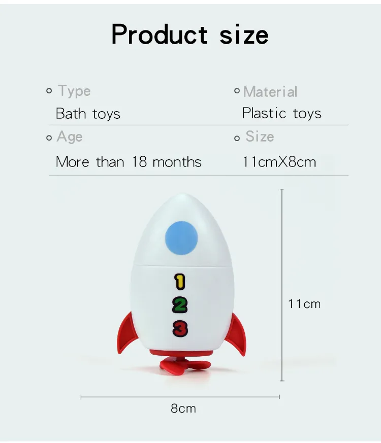 Baby Bathroom Bathtub Shower Water Spray Rocket Toddler Bath Toys