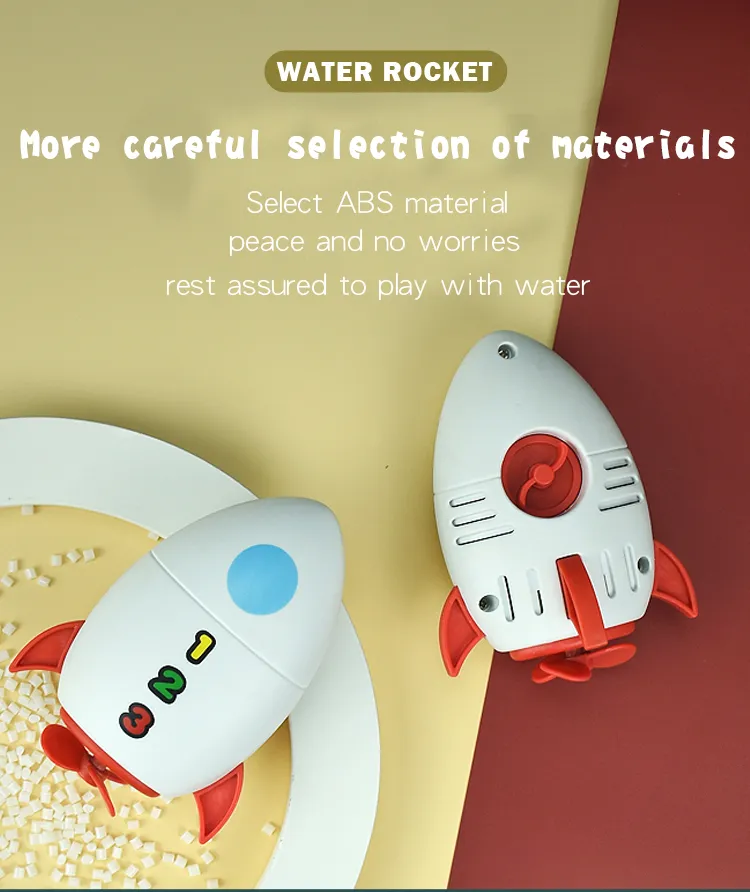 Baby Bathroom Bathtub Shower Water Spray Rocket Toddler Bath Toys