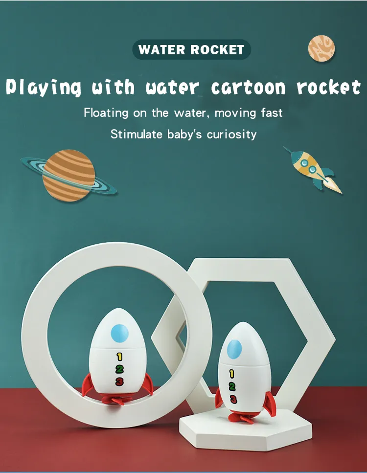 Baby Bathroom Bathtub Shower Water Spray Rocket Toddler Bath Toys