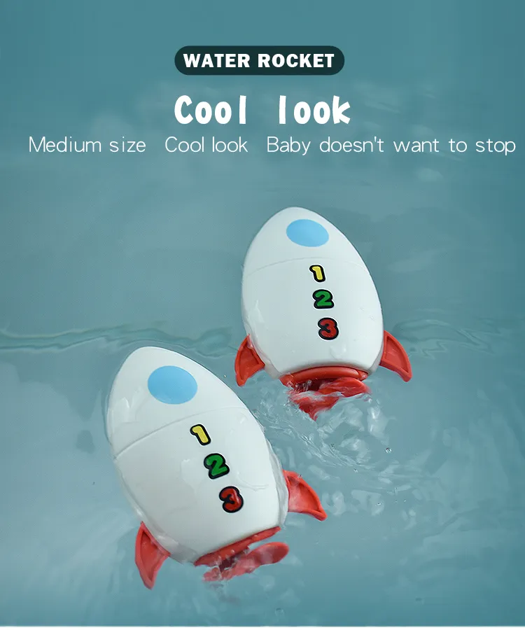 Baby Bathroom Bathtub Shower Water Spray Rocket Toddler Bath Toys