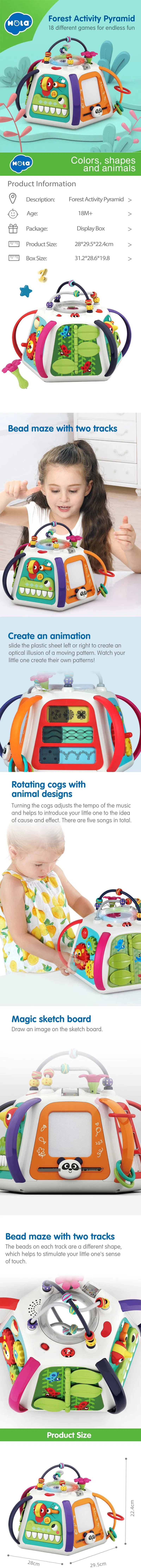 Baby Toddler Toy Activity Center Forest Activity Pyramid with Differents Games/ Light/Music and Sound Effects Intelligent Toy