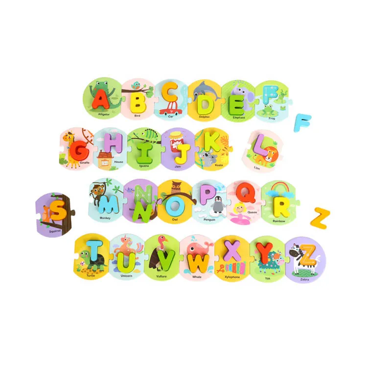 Baby Wooden Toys to Learn The 26 Alphabets Juguetes Montessori Educational Toys