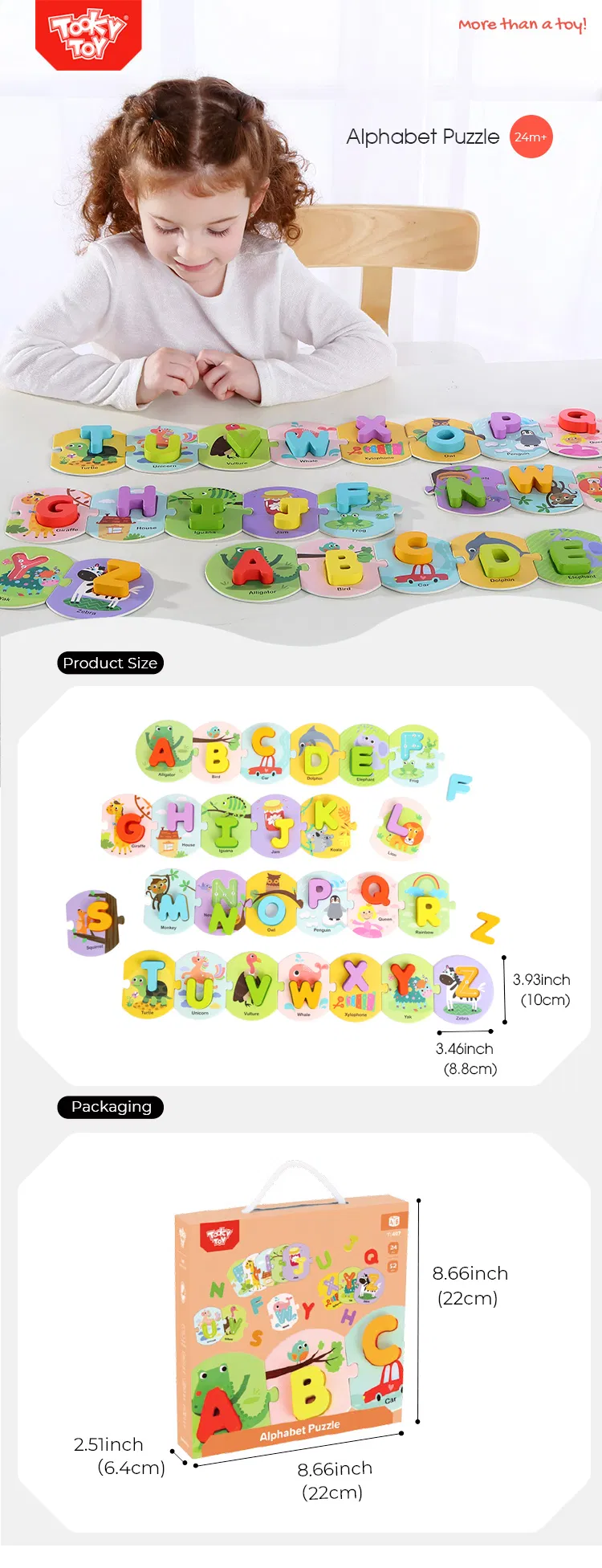 Baby Wooden Toys to Learn The 26 Alphabets Juguetes Montessori Educational Toys