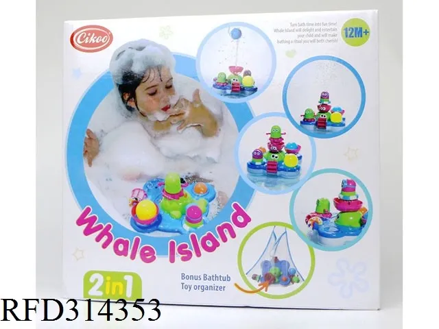 Battery Operated Spray Water Pump Whale Island Bathtub Toys