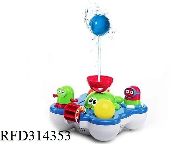 Battery Operated Spray Water Pump Whale Island Bathtub Toys