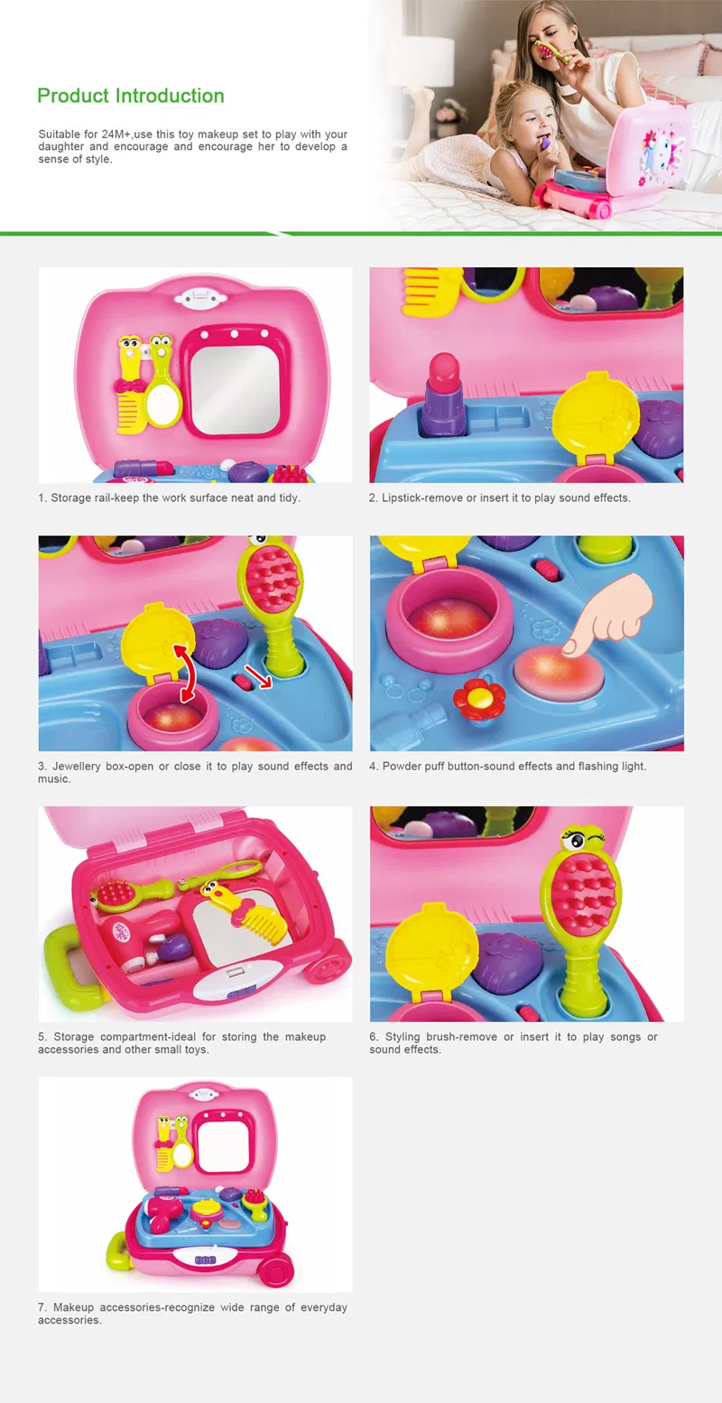 Beauty Toys Beauty & Bliss Pretend Play Girls Kids Beauty Salon Set with Realistic Mirror and Accesories Play Set with Fashion & Makeup Toy