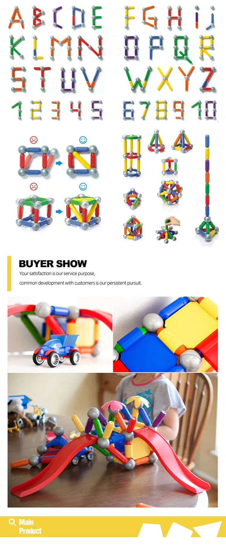 Best Learning Gift Magnetic Tiles Toy Smartrod