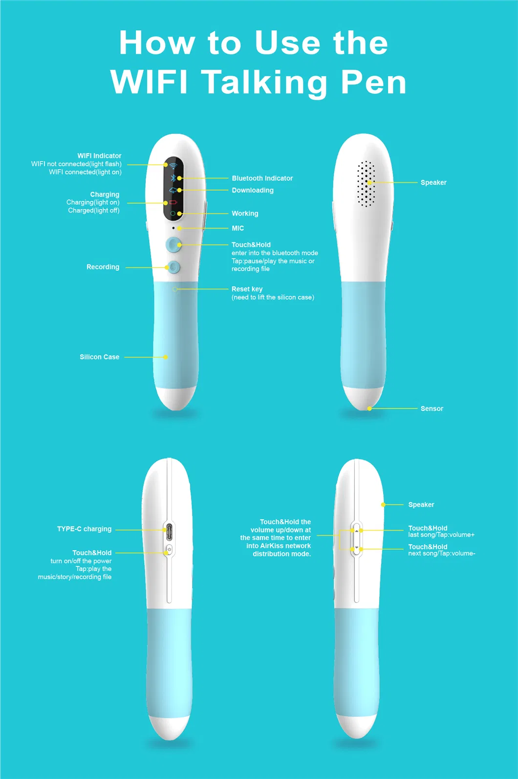 Best Selling Language Learning Machine/Talking Pen/Ai Talking Pen/ Recording Pen/ Musical Pen/ Sound Pen/ Speaker Pen for Preschool Kids′