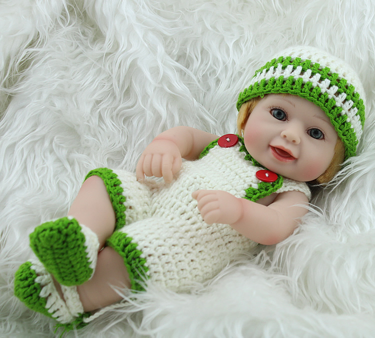 Bonecas Bebe Reborn 10 Inch Full Vinyl Baby Doll Kids Plamate Toys Bonecas Bebe Reborn 10 Inch Full Vinyl Baby Doll Kids Plamate Toys