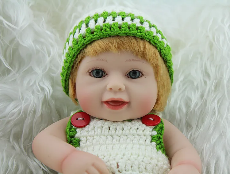 Bonecas Bebe Reborn 10 Inch Full Vinyl Baby Doll Kids Plamate Toys