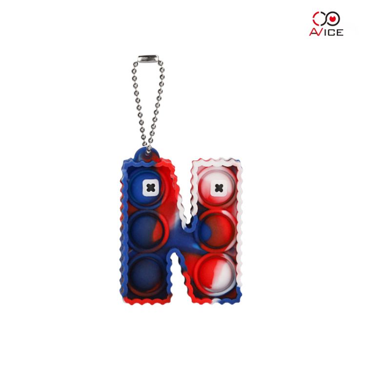 Bubble Keychain Decompression Stress Relief Autism Extrusion Pop Its Fidget Toy