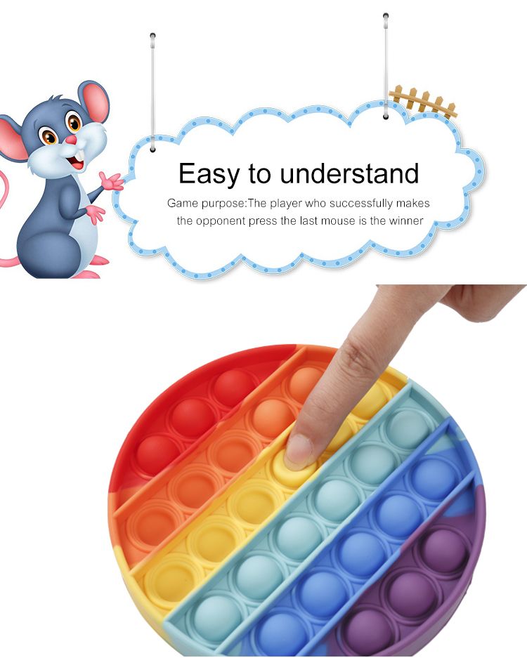 Bubble Keychain Decompression Stress Relief Autism Extrusion Pop Its Fidget Toy