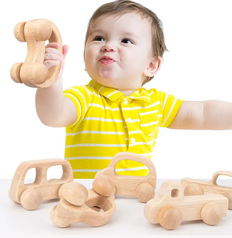 Car Toys New Handmade Organic Wooden Kid Push Toys Wood Car Toddler Play Vehicletag