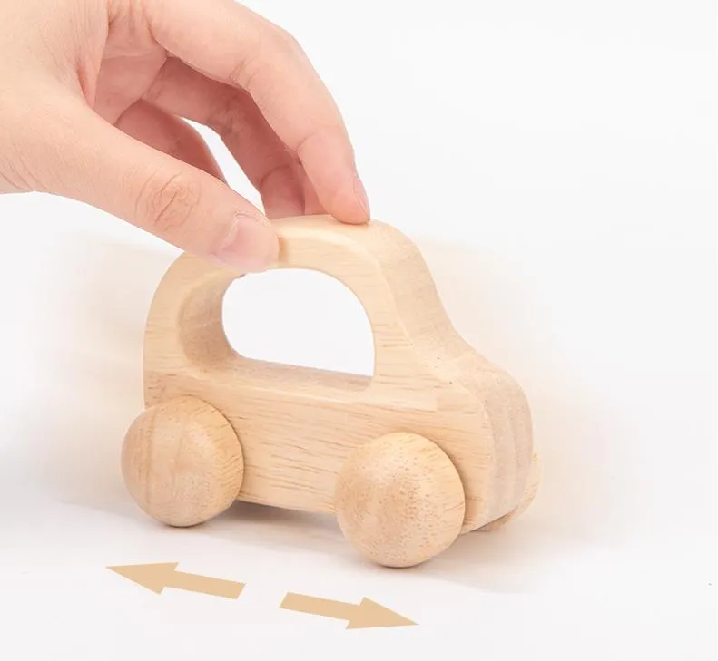 Car Toys New Handmade Organic Wooden Kid Push Toys Wood Car Toddler Play Vehicletag