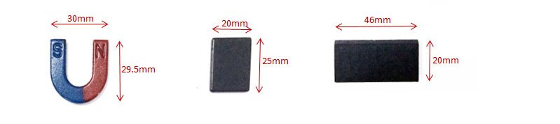 Ceramic Magnet Kit for Education Science Experiment Horseshoe & Bar Magnets