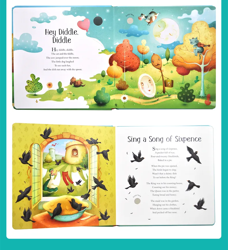 Children Color English Picture Parent Child Education Voice Song Book Children Gift Baby Learning to Read Story Book