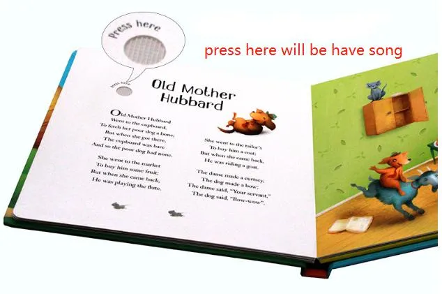Children Color English Picture Parent Child Education Voice Song Book Children Gift Baby Learning to Read Story Book
