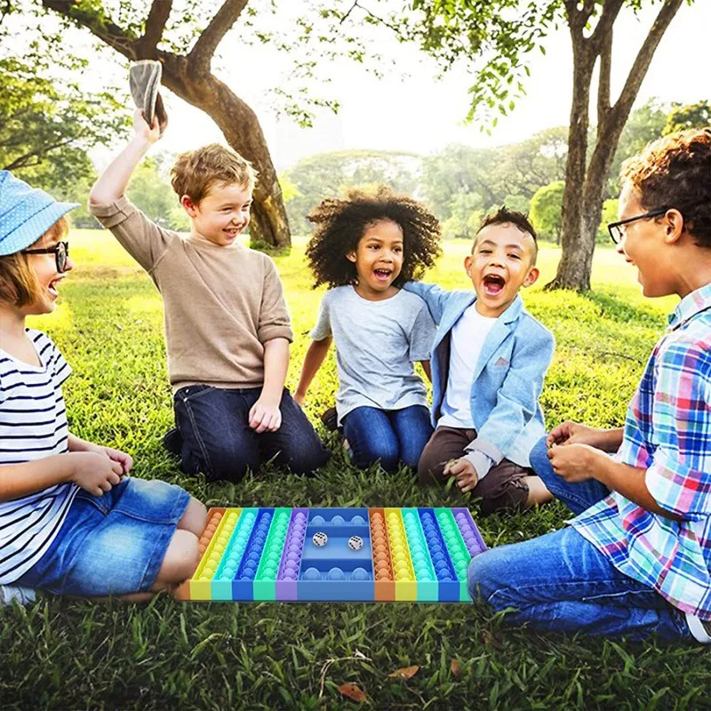Children Finger Bubble Checkerboard Push Pop Sensory Fidget Toy