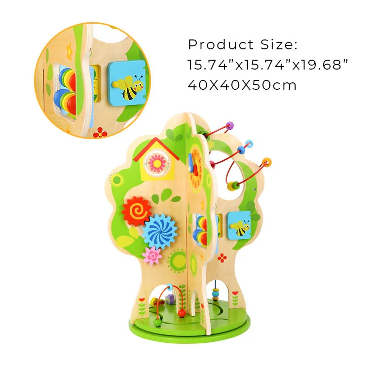 Colorful Montessori Toys Wooden Activity Tree Game Toys for Children