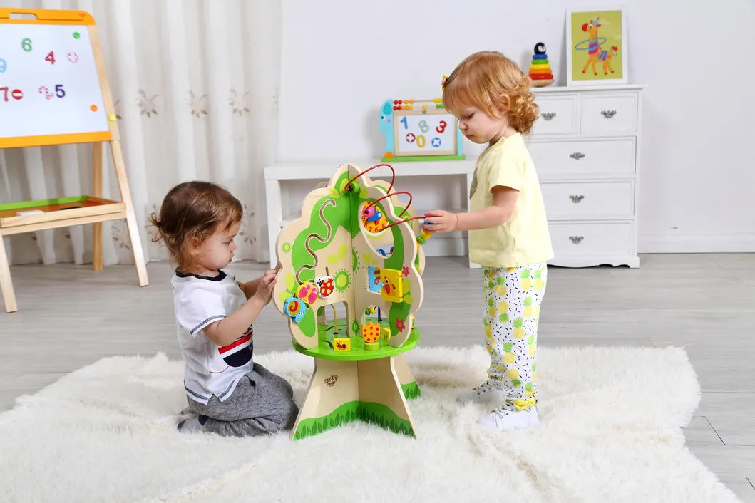 Colorful Montessori Toys Wooden Activity Tree Game Toys for Children