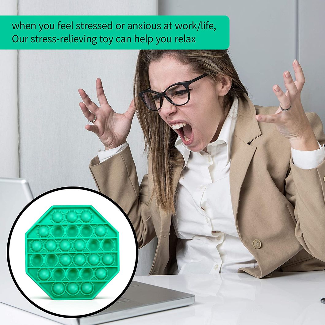 Colorful Push Pop Pop Bubble Sensory Fidget Toy Squeeze Sensory Siliconetoy