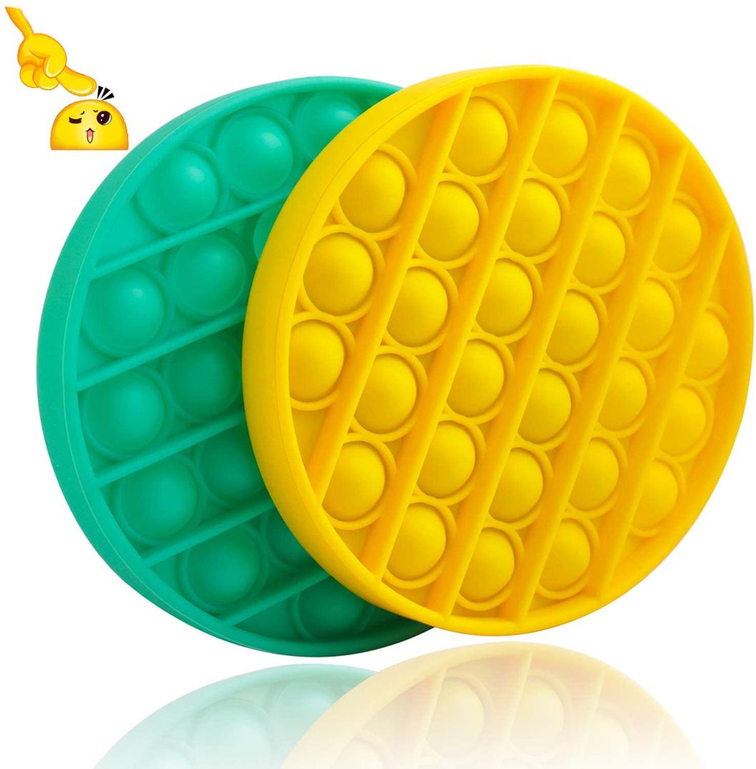 Colorful Push Pop Pop Bubble Sensory Fidget Toy Squeeze Sensory Siliconetoy