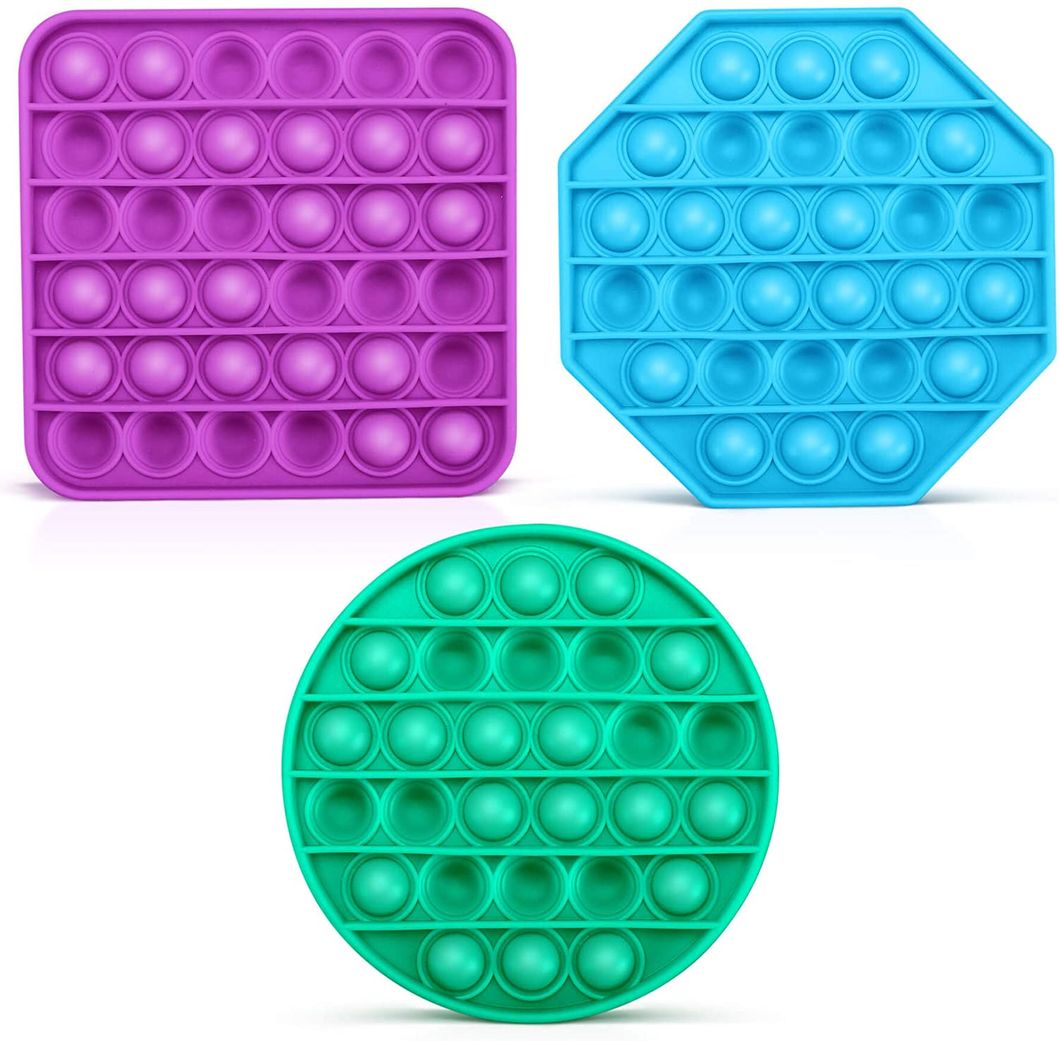 Colorful Push Pop Pop Bubble Sensory Fidget Toy Squeeze Sensory Toy